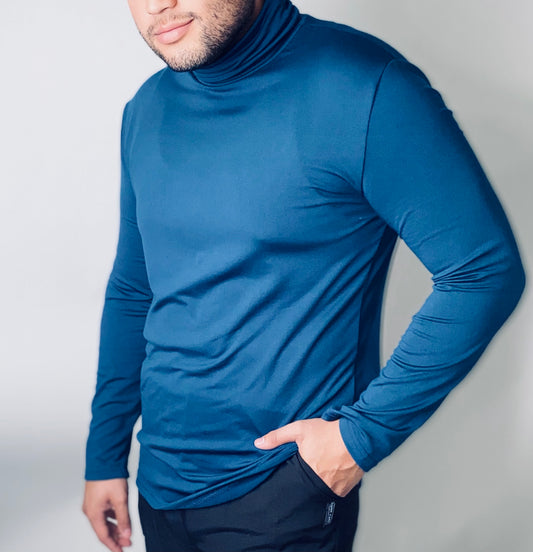Sebas Blue Turtle Neck