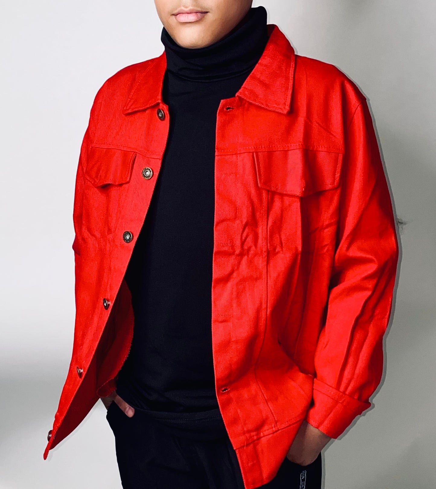 Jean Red Jacket